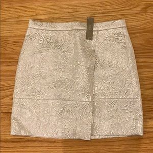 J Crew NWT Metallic Jacquard Mini Skirt